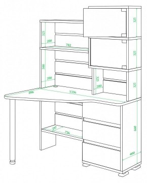 Стол компьютерный Домино нельсон СР-322 в Верхней Пышме - verhnyaya-pyshma.mebel24.online | фото 2