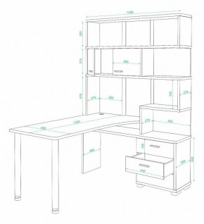 Стол компьютерный Домино нельсон СР-420-130 в Верхней Пышме - verhnyaya-pyshma.mebel24.online | фото 2