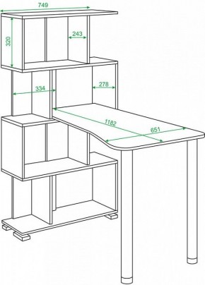 Стол компьютерный Домино СЛ-5-4СТ-2 в Верхней Пышме - verhnyaya-pyshma.mebel24.online | фото 2