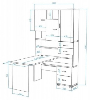 Стол компьютерный Домино СР-620/140 в Верхней Пышме - verhnyaya-pyshma.mebel24.online | фото 2