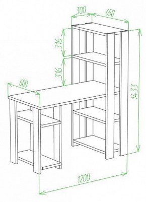 Стол компьютерный Slim СТН-145/120 в Верхней Пышме - verhnyaya-pyshma.mebel24.online | фото 2