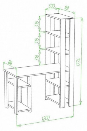 Стол компьютерный Slim СТН-180/120 в Верхней Пышме - verhnyaya-pyshma.mebel24.online | фото 2