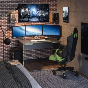 Стол компьютерный ВАРДИГ K1 120x82, антрацит/лайм в Верхней Пышме - verhnyaya-pyshma.mebel24.online | фото 4