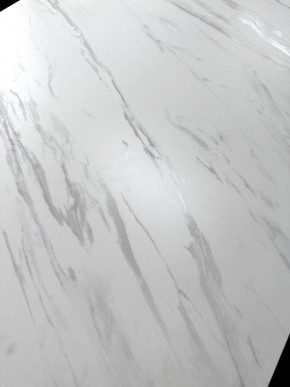 Стол MATERA 160 MARBLES KL-99 Белый мрамор матовый, итальянская керамика/ черный каркас, ®DISAUR в Верхней Пышме - verhnyaya-pyshma.mebel24.online | фото 3