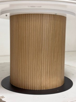 Стол MESA D120 цвет БЕЛЫЙ МРАМОР M326 / Каркас OAK, ®DISAUR в Верхней Пышме - verhnyaya-pyshma.mebel24.online | фото 4