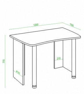 Стол офисный Домино Лайт СКЛ-Софт120 в Верхней Пышме - verhnyaya-pyshma.mebel24.online | фото 2