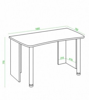 Стол офисный Домино Лайт СКЛ-Софт140 в Верхней Пышме - verhnyaya-pyshma.mebel24.online | фото 3