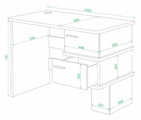 Стол письменный Домино СД-15 в Верхней Пышме - verhnyaya-pyshma.mebel24.online | фото 2