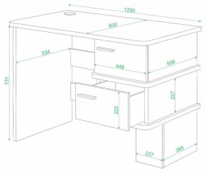 Стол письменный Домино СД-15 С в Верхней Пышме - verhnyaya-pyshma.mebel24.online | фото 2