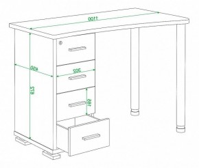 Стол письменный Домино СКМ-50 в Верхней Пышме - verhnyaya-pyshma.mebel24.online | фото 6