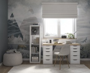 Стол письменный Ингар 2/55 140x75x55, дуб беленый/белый в Верхней Пышме - verhnyaya-pyshma.mebel24.online | фото 4