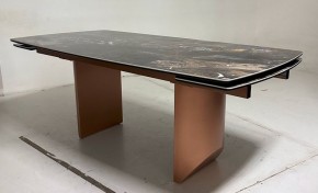 Стол ПУАНТО 200 TITANIUM LAWA NERO, керамика / МЕДЬ каркас М-City в Верхней Пышме - verhnyaya-pyshma.mebel24.online | фото 3