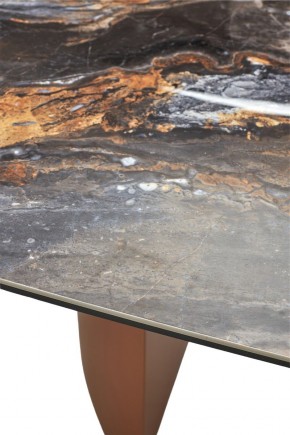 Стол ПУАНТО 200 TITANIUM LAWA NERO, керамика / МЕДЬ каркас М-City в Верхней Пышме - verhnyaya-pyshma.mebel24.online | фото 7