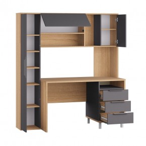 Стол рабочий 12.95 N Комфорт (Дуб сонома, Темно - серый U2601) в Верхней Пышме - verhnyaya-pyshma.mebel24.online | фото 2