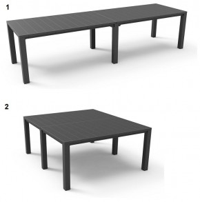 Стол раскладной Джули (Julie Double table 2 configurations) Графит в Верхней Пышме - verhnyaya-pyshma.mebel24.online | фото