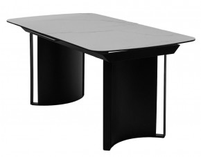 Стол RASMUS 160 TL-45 Белый мрамор, испанская керамика / черный каркас, ®DISAUR в Верхней Пышме - verhnyaya-pyshma.mebel24.online | фото 1
