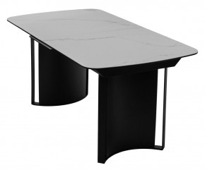 Стол RASMUS 160 TL-45 Белый мрамор, испанская керамика / черный каркас, ®DISAUR в Верхней Пышме - verhnyaya-pyshma.mebel24.online | фото 3