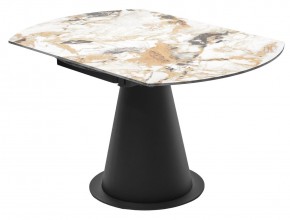 Стол TERAMO 135 GLOSS GRAND JADE SOLID CERAMIC, керамика, поворотн.механизм / Черный каркас, ®DISAUR в Верхней Пышме - verhnyaya-pyshma.mebel24.online | фото 11