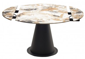 Стол TERAMO 135 GLOSS GRAND JADE SOLID CERAMIC, керамика, поворотн.механизм / Черный каркас, ®DISAUR в Верхней Пышме - verhnyaya-pyshma.mebel24.online | фото 14