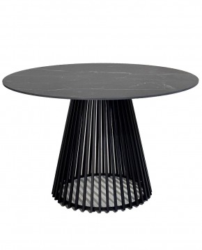 Стол TERNI 120 MATT BLACK MARBLE SOLID CERAMIC Черный мрамор матовый, керамика /Черн.каркас, ®DISAUR в Верхней Пышме - verhnyaya-pyshma.mebel24.online | фото 3