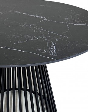 Стол TERNI 120 MATT BLACK MARBLE SOLID CERAMIC Черный мрамор матовый, керамика /Черн.каркас, ®DISAUR в Верхней Пышме - verhnyaya-pyshma.mebel24.online | фото 4