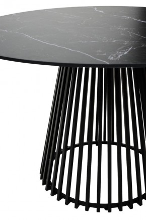 Стол TERNI 120 MATT BLACK MARBLE SOLID CERAMIC Черный мрамор матовый, керамика /Черн.каркас, ®DISAUR в Верхней Пышме - verhnyaya-pyshma.mebel24.online | фото 5