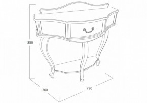 Стол туалетный Джульетта в Верхней Пышме - verhnyaya-pyshma.mebel24.online | фото 2