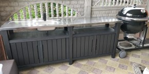 Столик для барбекю 415 Л (Unity Chef 415 L) графит в Верхней Пышме - verhnyaya-pyshma.mebel24.online | фото 1
