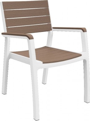 Стул c подлокотниками Гармония (Harmony armchair) белый-капучино в Верхней Пышме - verhnyaya-pyshma.mebel24.online | фото 2