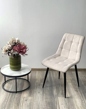 Стул CHIC HE622-01/ HE622-05 топленое молоко, ткань/ черный каркас М-City в Верхней Пышме - verhnyaya-pyshma.mebel24.online | фото 3