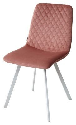 Стул DAIQUIRI BLUVEL-52 PINK / белый каркас, велюр М-City в Верхней Пышме - verhnyaya-pyshma.mebel24.online | фото 1