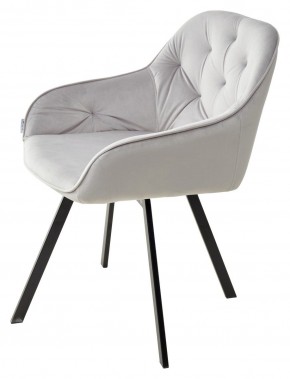 Стул GALE 360 град. поворот. BLUVEL-03 LIGHT GREY, велюр/ черный каркас, М-City в Верхней Пышме - verhnyaya-pyshma.mebel24.online | фото 5