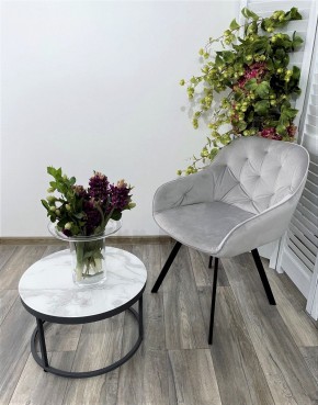 Стул GALE 360 град. поворот. BLUVEL-03 LIGHT GREY, велюр/ черный каркас, М-City в Верхней Пышме - verhnyaya-pyshma.mebel24.online | фото 6