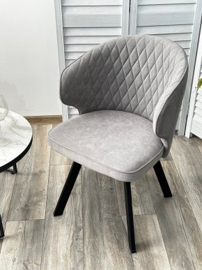 Стул SKAT 360 град. поворот. B22 Серый, велюр / черный каркас, М-City в Верхней Пышме - verhnyaya-pyshma.mebel24.online | фото 3