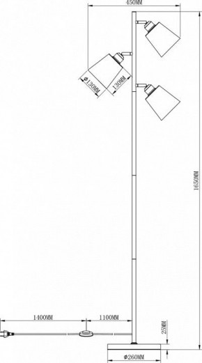 Торшер Moderli Floor V3051-3F в Верхней Пышме - verhnyaya-pyshma.mebel24.online | фото 3