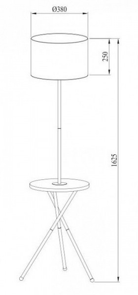Торшер с полкой Arte Lamp Combo A2070PN-1BK в Верхней Пышме - verhnyaya-pyshma.mebel24.online | фото 2