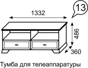 Тумба для телеаппаратуры Венеция 13 бодега в Верхней Пышме - verhnyaya-pyshma.mebel24.online | фото 2
