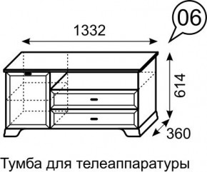 Тумба для телеаппаратуры Венеция 6 бодега в Верхней Пышме - verhnyaya-pyshma.mebel24.online | фото 3