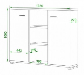 Тумба комбинированная Домино нельсон ПУ-60-3 в Верхней Пышме - verhnyaya-pyshma.mebel24.online | фото 2