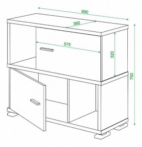 Тумба комбинированная Домино СБ-30/2 в Верхней Пышме - verhnyaya-pyshma.mebel24.online | фото 3