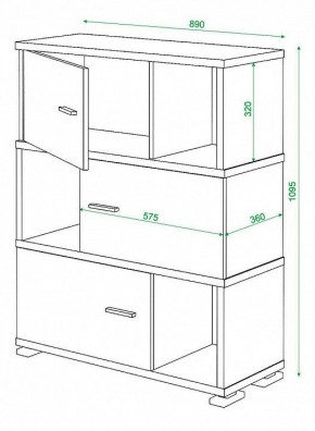 Тумба комбинированная Домино СБ-30/3 в Верхней Пышме - verhnyaya-pyshma.mebel24.online | фото 3