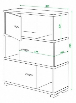 Тумба комбинированная Домино СБ-30/3 в Верхней Пышме - verhnyaya-pyshma.mebel24.online | фото 2