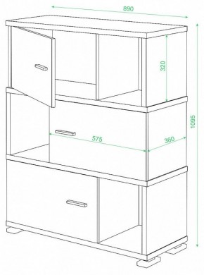 Тумба комбинированная Домино СБ-30/3 в Верхней Пышме - verhnyaya-pyshma.mebel24.online | фото 3