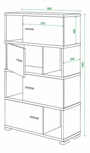 Тумба комбинированная Домино СБ-30/4 в Верхней Пышме - verhnyaya-pyshma.mebel24.online | фото 3