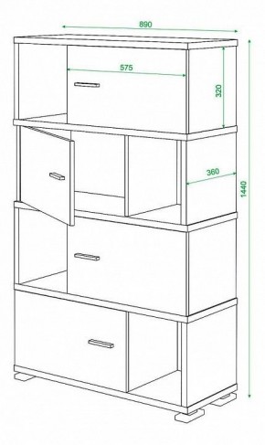 Тумба комбинированная Домино СБ-30/4 в Верхней Пышме - verhnyaya-pyshma.mebel24.online | фото 2