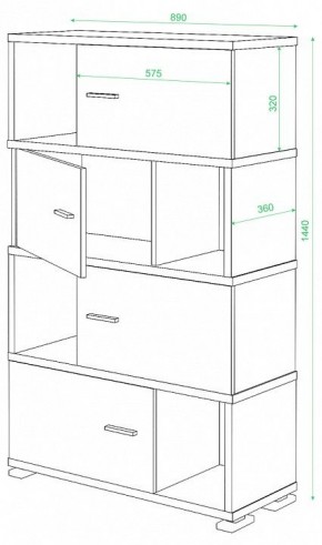 Тумба комбинированная Домино СБ-30/4 в Верхней Пышме - verhnyaya-pyshma.mebel24.online | фото 2