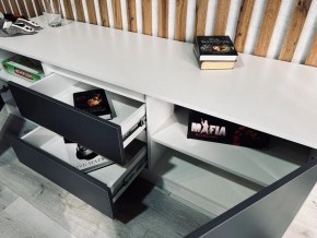 Тумба ТВ большая Парус (Белый/Графит) в Верхней Пышме - verhnyaya-pyshma.mebel24.online | фото 3