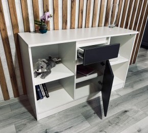 Тумба ТВ малая Парус (Белый/Графит) в Верхней Пышме - verhnyaya-pyshma.mebel24.online | фото 2
