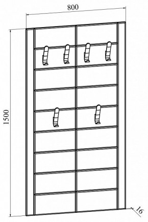 Вешалка настенная Изабель ИЗ-80 в Верхней Пышме - verhnyaya-pyshma.mebel24.online | фото 2