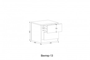 ВИНТЕР - 13 Тумба прикроватная в Верхней Пышме - verhnyaya-pyshma.mebel24.online | фото 2
